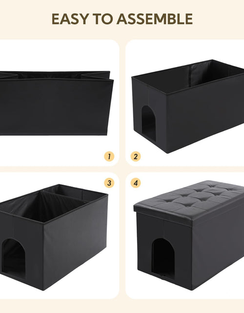 Load image into Gallery viewer, Cat Litter Box Enclosure Furniture Hidden, Cat Washroom Bench Storage Cabinet | Extra Large 36&#39;&#39; X 20&#39;&#39; X 20&#39;&#39;| Dog Proof | Waterproof Inside/Easy Clean | Easy Assembly | Odor Control(White)
