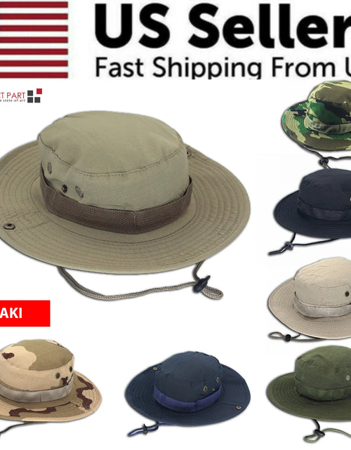Load image into Gallery viewer, Boonie Bucket Hats Outdoor Fishing Hunting Wide Brim Mesh Camo Safari Sun Cap
