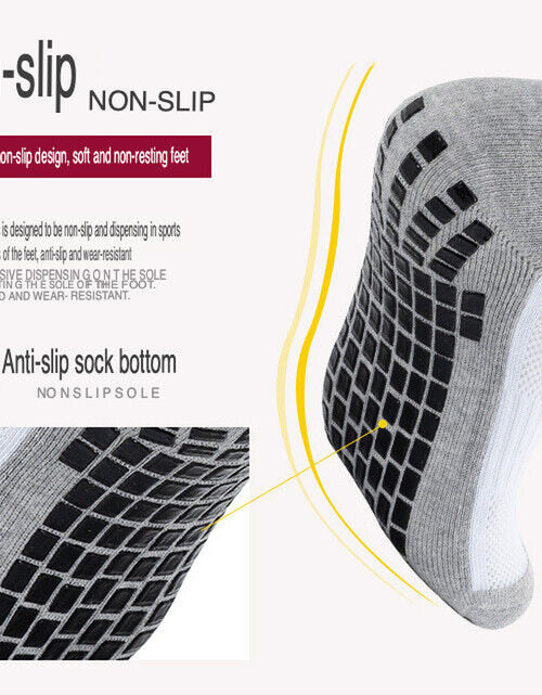 Load image into Gallery viewer, 3 Pair Sport Socks anti Slip W/ Grip Soccer Men Football Basketball Sock Premium
