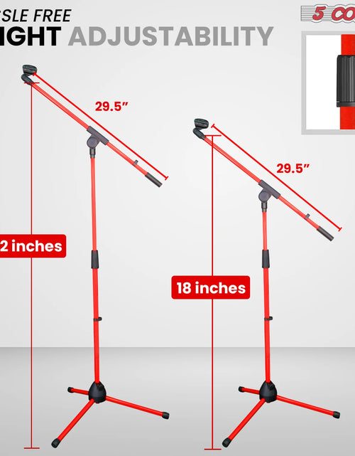 Load image into Gallery viewer, 5Core Tripod Mic Stand Adjustable Holder Floor Microphone Boom Arm
