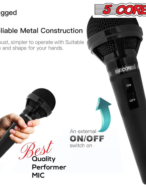 Load image into Gallery viewer, 5Core XLR Microphone Dynamic Mic Karaoke Singing Studio Mics Handheld Microfono
