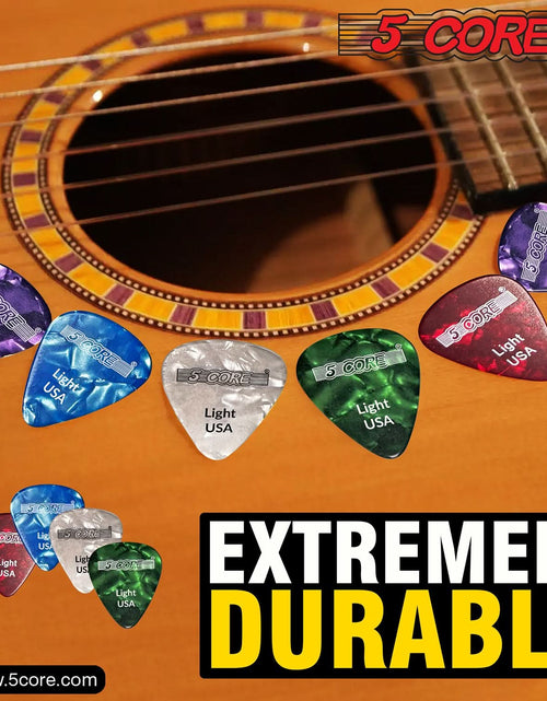 Load image into Gallery viewer, 5Core Guitar Picks Celluloid Light Gauge 0.46Mm Pick - Acoustic Electric Bass Guitars WHITE
