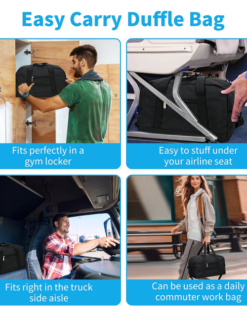 Load image into Gallery viewer, Small Gym Bag Carry on Bag - 12 in Mini Duffle Bag Lightweight for Overnight Travel
