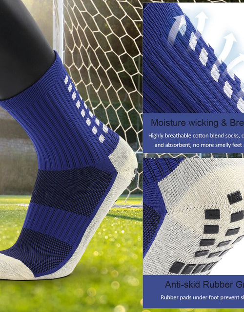 Load image into Gallery viewer, 3 Pair Sport Socks anti Slip W/ Grip Soccer Men Football Basketball Sock Premium
