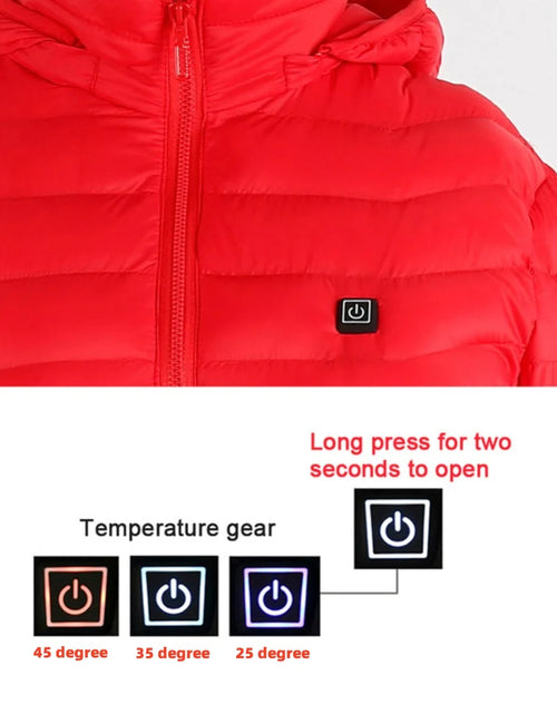 Load image into Gallery viewer, New Heated Jacket Coat USB Electric Jacket Cotton Coat Heater Thermal Clothing Heating Vest Men&#39;S Clothes Winter
