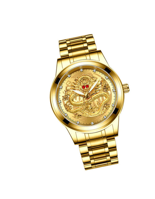 Load image into Gallery viewer, Business Gift Waterproof Gold Men&#39;S Diamond Quartz Watch Classic Stainless Steel
