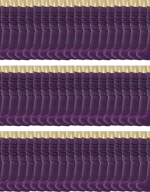 Load image into Gallery viewer, 120 Pairs Extra-Long Heavy Slouch Socks – Women&#39;S Shoe Size 5-10, Cotton Blend, Retro 80S Style
