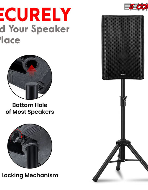 Load image into Gallery viewer, 5Core Speaker Stand Tripod Tall Adjustable 36 Inch DJ Pole Mount Studio Monitor Stands
