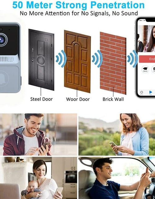 Load image into Gallery viewer, Smart Wireless Wifi Doorbell Intercom Video Camera Door Ring Bell Chime Security

