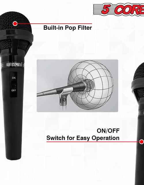 Load image into Gallery viewer, 5Core XLR Microphone Dynamic Mic Karaoke Singing Studio Mics Handheld Microfono

