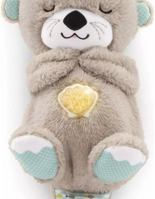 Load image into Gallery viewer, Fisher-Price Sound Machine Soothe &#39;N Snuggle Otter Portable Plush Baby Toy with Sensory Details Music Lights &amp; Rhythmic Breathing Motion
