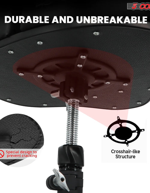 Load image into Gallery viewer, 5Core Drum Throne Sponge Padded Guitar Stool Drummer Seat for Adults &amp; Kids
