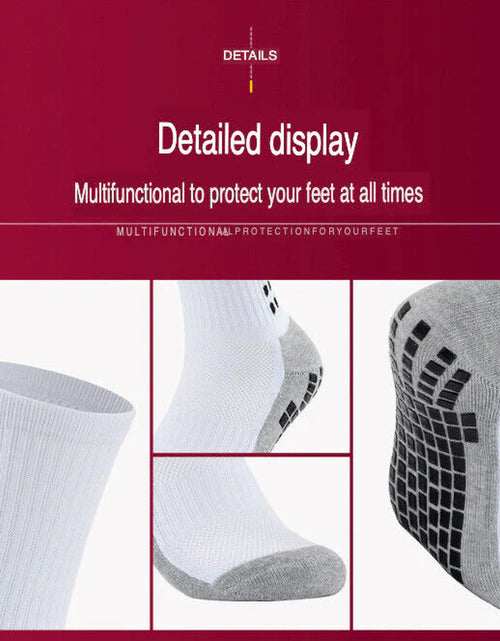 Load image into Gallery viewer, 3 Pair Sport Socks anti Slip W/ Grip Soccer Men Football Basketball Sock Premium

