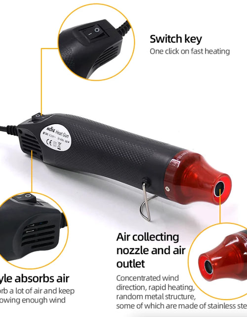 Load image into Gallery viewer, Mini Heat Gun DIY Electric Nozzles Tool Hot Air Gun Embossing Drying Paint USA
