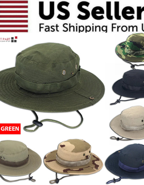 Load image into Gallery viewer, Boonie Bucket Hats Outdoor Fishing Hunting Wide Brim Mesh Camo Safari Sun Cap
