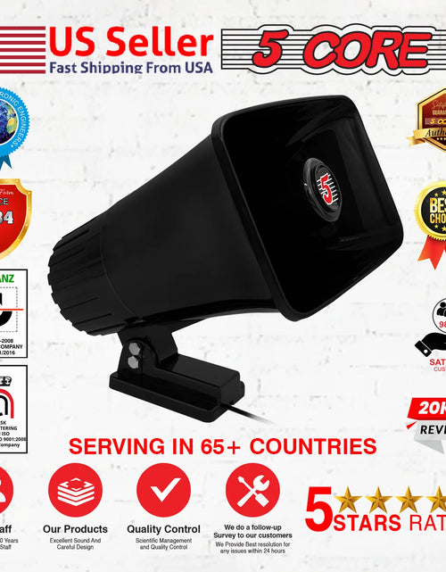 Load image into Gallery viewer, 5Core Indoor Outdoor PA Horn Speaker 8 X 5 Inch Loud PA System 8 Ohm 65W Loud Siren Audio
