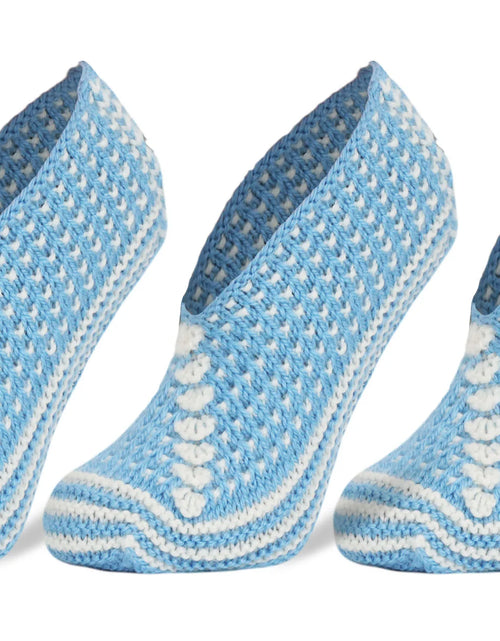 Load image into Gallery viewer, Crochet Slipper Socks for Women 3 Pairs Shoe Size 5-7
