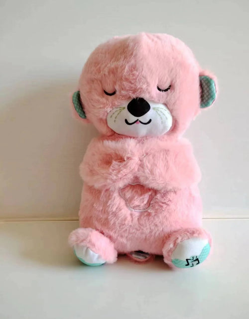 Load image into Gallery viewer, Fisher-Price Sound Machine Soothe &#39;N Snuggle Otter Portable Plush Baby Toy with Sensory Details Music Lights &amp; Rhythmic Breathing Motion
