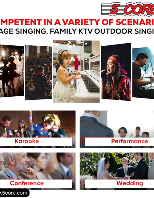 Load image into Gallery viewer, 5Core XLR Microphone Dynamic Mic Karaoke Singing Studio Microfono Handheld Mics
