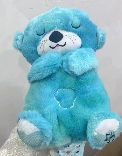 Load image into Gallery viewer, Fisher-Price Sound Machine Soothe &#39;N Snuggle Otter Portable Plush Baby Toy with Sensory Details Music Lights &amp; Rhythmic Breathing Motion
