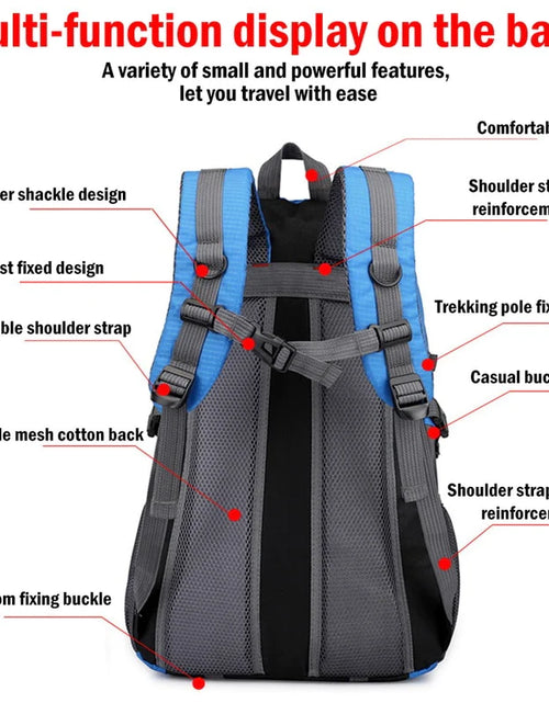 Load image into Gallery viewer, 40L Men Women Travel Backpack Rucksack Camping Laptop Hiking School Book Bag USA
