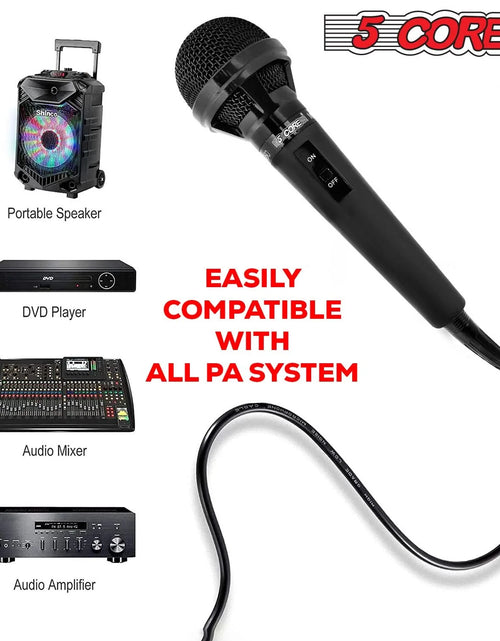 Load image into Gallery viewer, 5Core XLR Microphone Dynamic Mic Karaoke Singing Studio Mics Handheld Microfono
