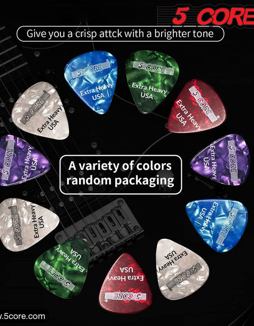 Load image into Gallery viewer, 5Core Guitar Picks 1.2Mm Celluloid Extra Heavy Gauge Pick - Acoustic Electric Bass Guitars WHITE

