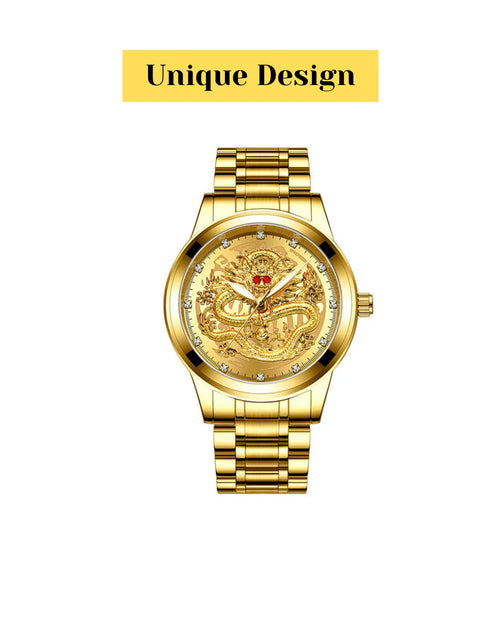 Load image into Gallery viewer, Business Gift Waterproof Gold Men&#39;S Diamond Quartz Watch Classic Stainless Steel

