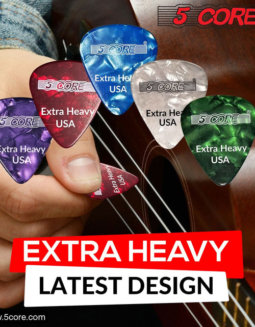Load image into Gallery viewer, 5Core Guitar Picks 1.2Mm Celluloid Extra Heavy Gauge Pick - Acoustic Electric Bass Guitars WHITE
