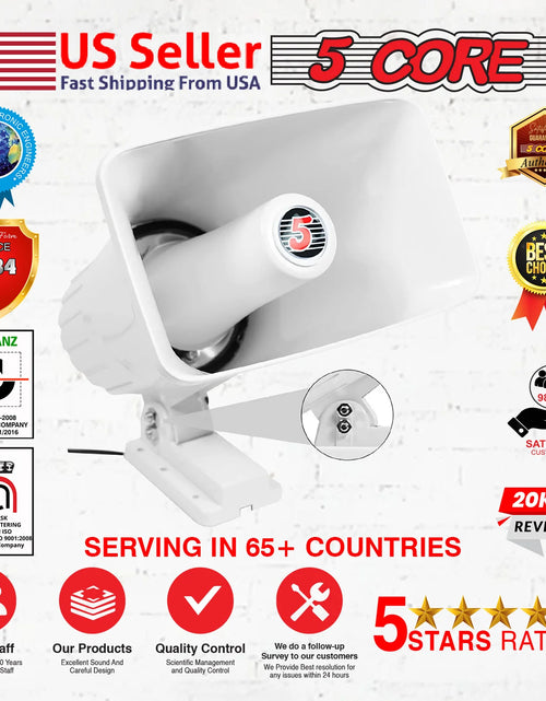 Load image into Gallery viewer, 5Core Indoor Outdoor PA Horn Speaker 8 X 5 Inch Loud PA System 8 Ohm 65W Loud Siren Audio
