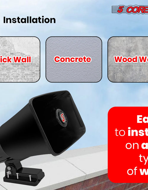 Load image into Gallery viewer, 5Core Indoor Outdoor PA Horn Speaker 8 X 5 Inch Loud PA System 8 Ohm 65W Loud Siren Audio
