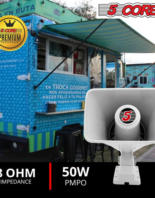 Load image into Gallery viewer, 5Core Indoor Outdoor PA Horn Speaker 6 X 4 Inch Loud PA System 8Ohm 50W Loud Siren
