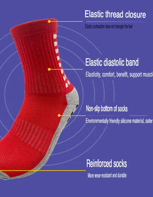 Load image into Gallery viewer, 3 Pair Sport Socks anti Slip W/ Grip Soccer Men Football Basketball Sock Premium
