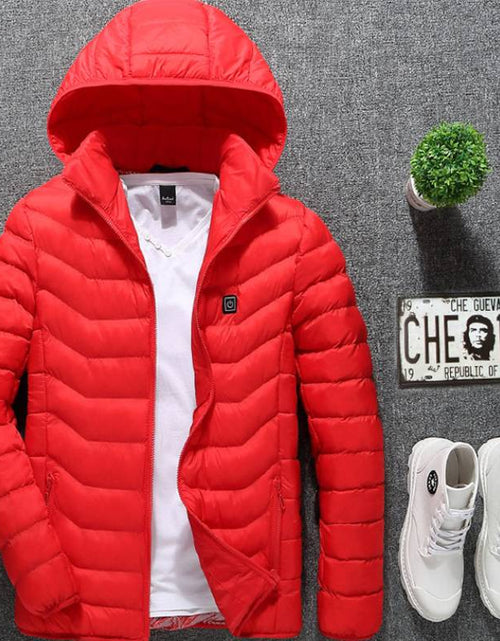 Load image into Gallery viewer, New Heated Jacket Coat USB Electric Jacket Cotton Coat Heater Thermal Clothing Heating Vest Men&#39;S Clothes Winter
