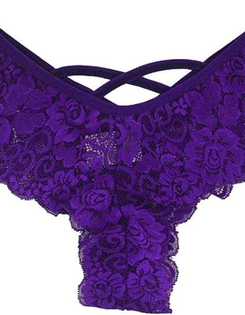 Load image into Gallery viewer, 4 Pack Women Sexy Lace Underwear Lingerie Panties G-String Brief Thong plus Size
