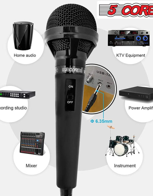 Load image into Gallery viewer, 5Core XLR Microphone Dynamic Mic Karaoke Singing Studio Mics Handheld Microfono
