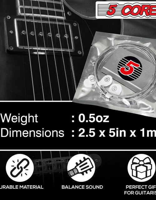 Load image into Gallery viewer, 5Core Electric Guitar Strings Nickel 0.009-.042 Gauge W Bright Tone for 6 String Guitars
