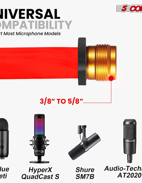 Load image into Gallery viewer, 5Core Tripod Mic Stand Adjustable Holder Floor Microphone Boom Arm
